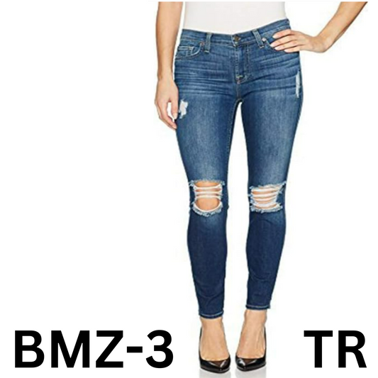7 For All Mankind Women's Gwenevere Skinny Mid Rise Jeans Authentic Blue Mist 23