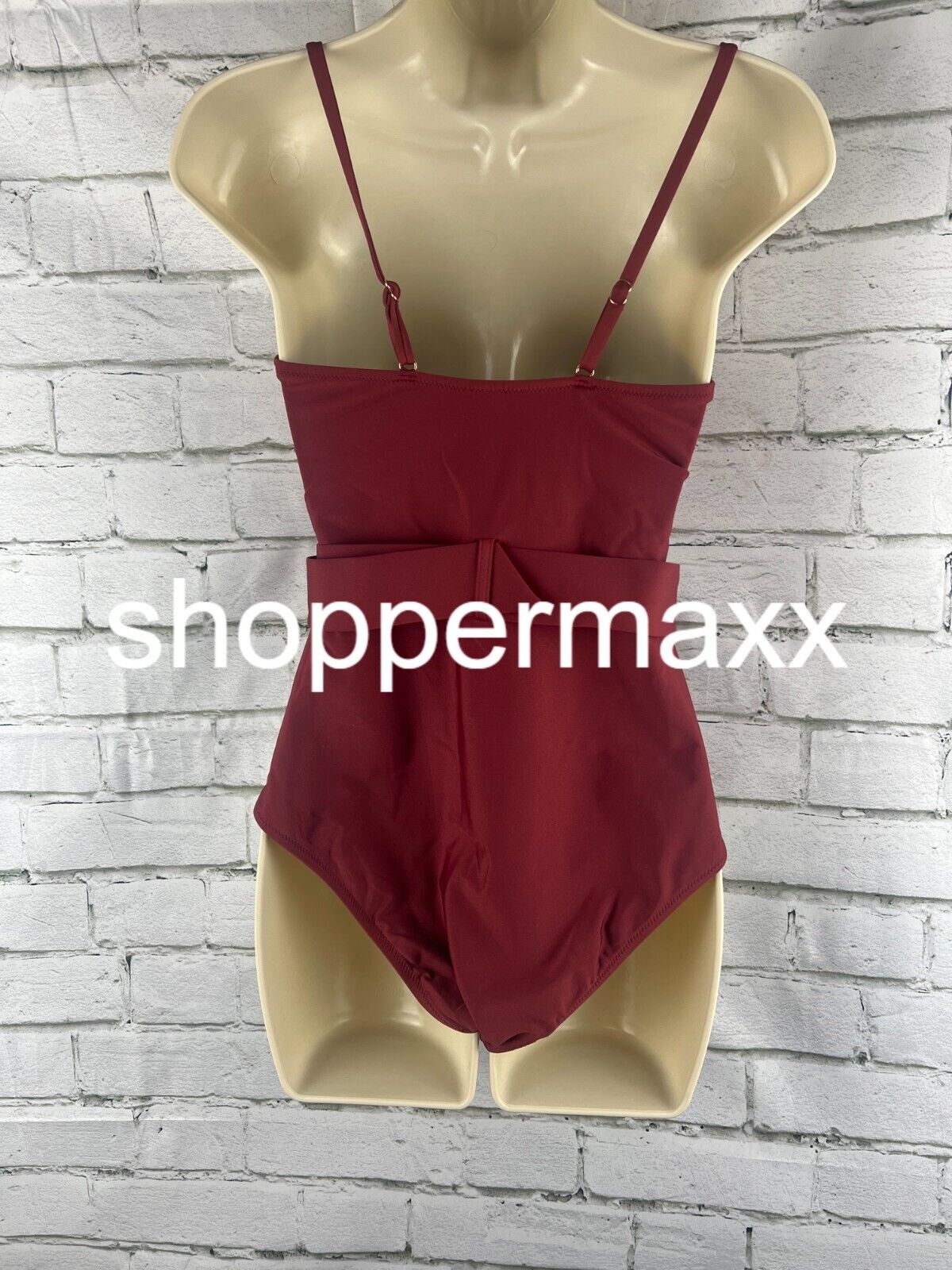 Women's Underwire Belted One Piece Swimsuit - Shade & Shore, Red, M