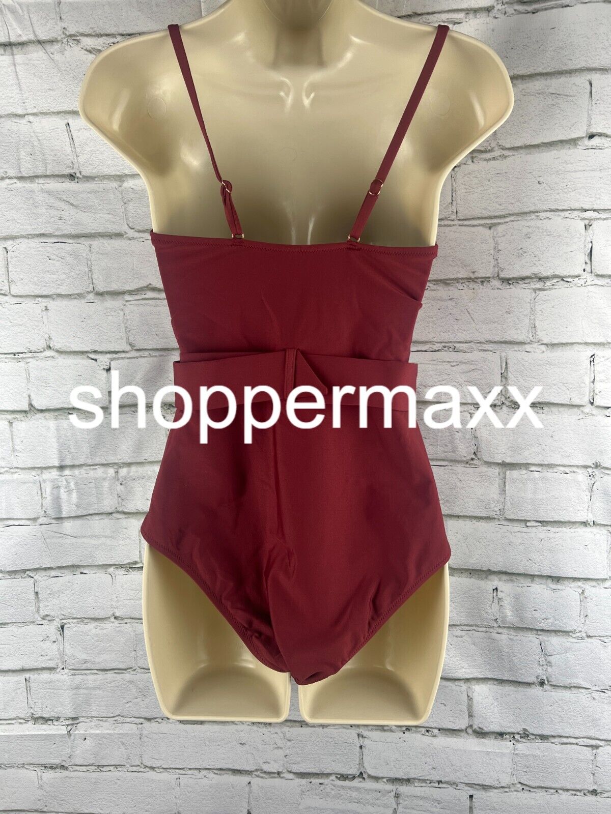 Women's Underwire Belted One Piece Swimsuit - Shade & Shore, Red, M