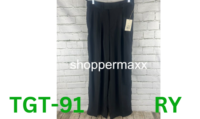 Women's High-Rise Wide Leg Fluid Pants - A New Day, BLACK, 8