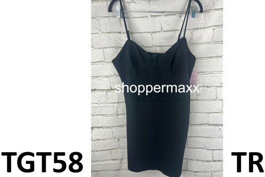 Women's Sleeveless Corset Mini Knit Bodycon Dress - Wild Fable, Black, X-Large