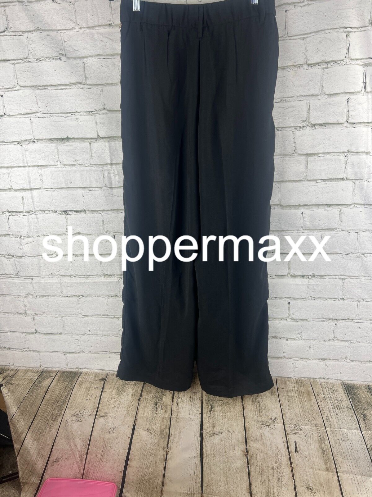 Women's High-Rise Wide Leg Fluid Pants - A New Day, BLACK, 8