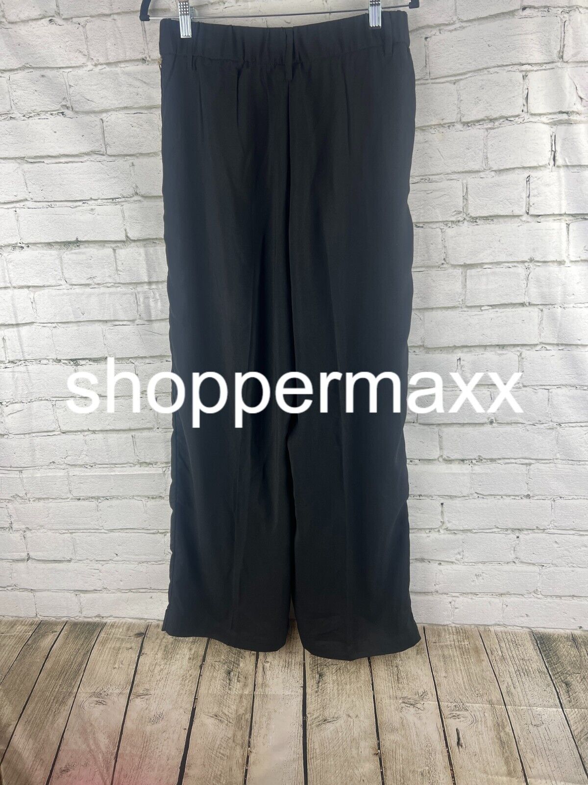 Women's High-Rise Wide Leg Fluid Pants - A New Day, BLACK, 8