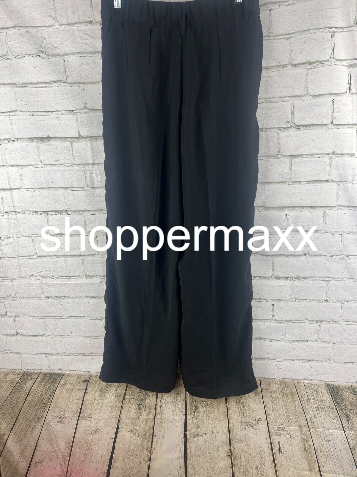 Women's High-Rise Wide Leg Fluid Pants - A New Day, BLACK, 8