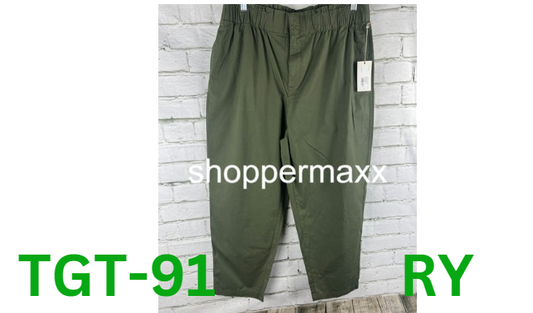 Women's High-Rise Tapered Ankle Chino Pants - A New Day, Olive, l