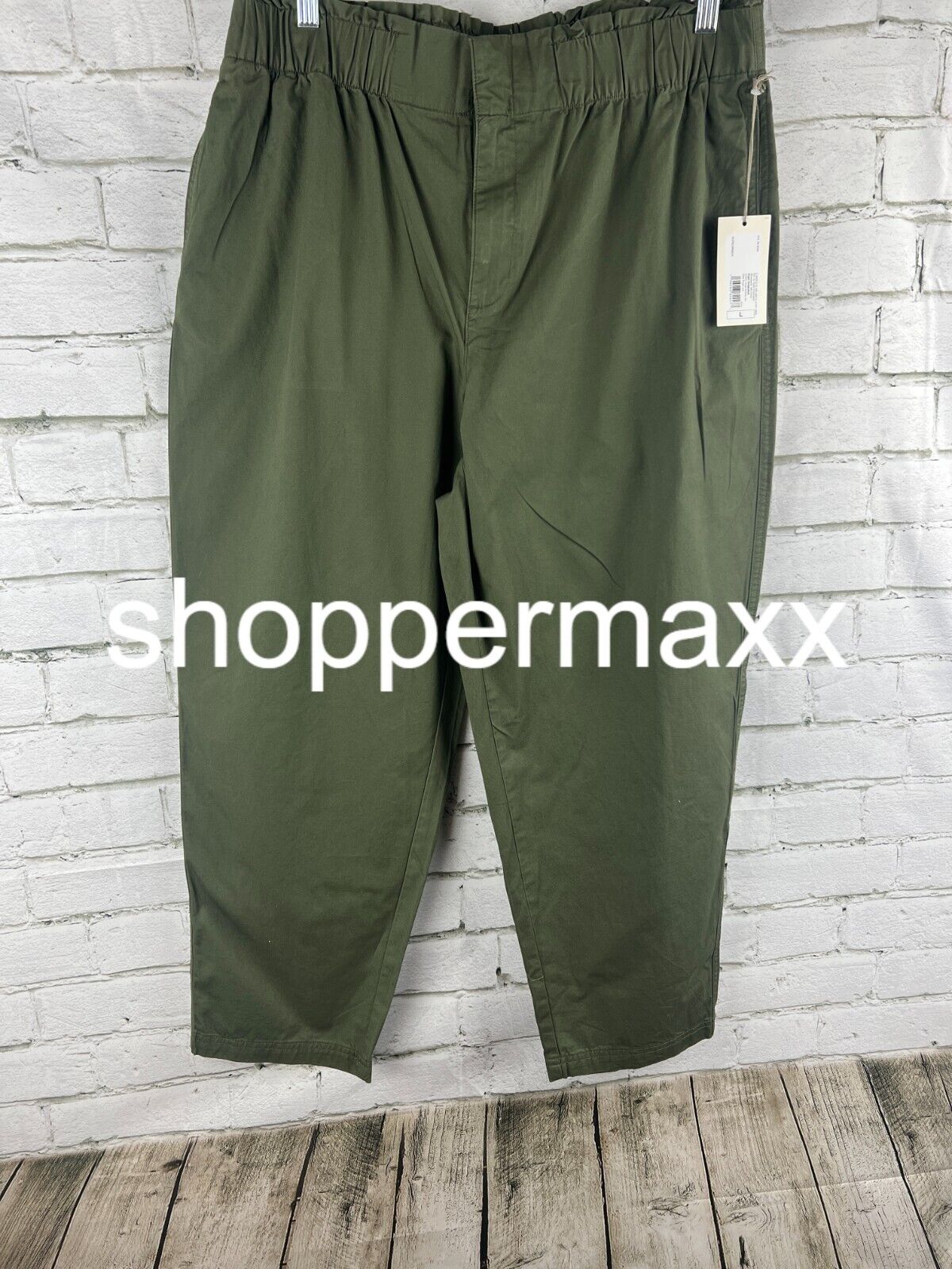 Women's High-Rise Tapered Ankle Chino Pants - A New Day, Olive, l