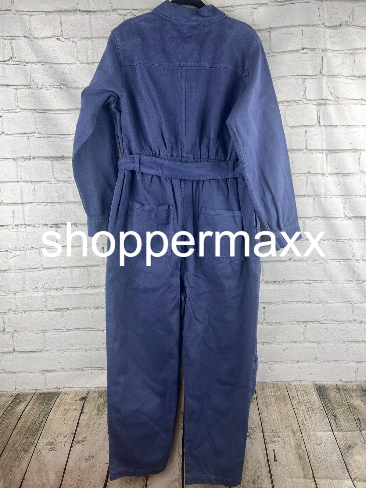 Women's Ascot + Hart Graphic Utility Zipper Jumpsuit - Blue, L