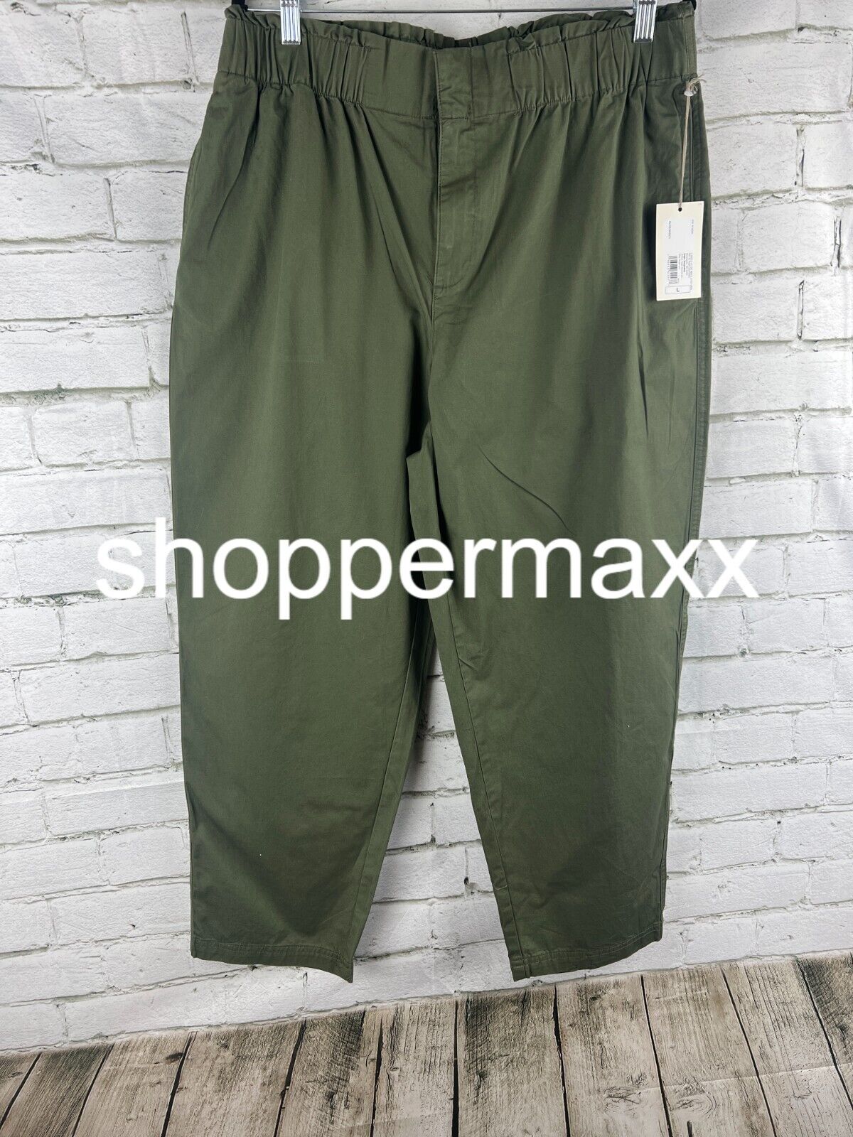 Women's High-Rise Tapered Ankle Chino Pants - A New Day, Olive, l