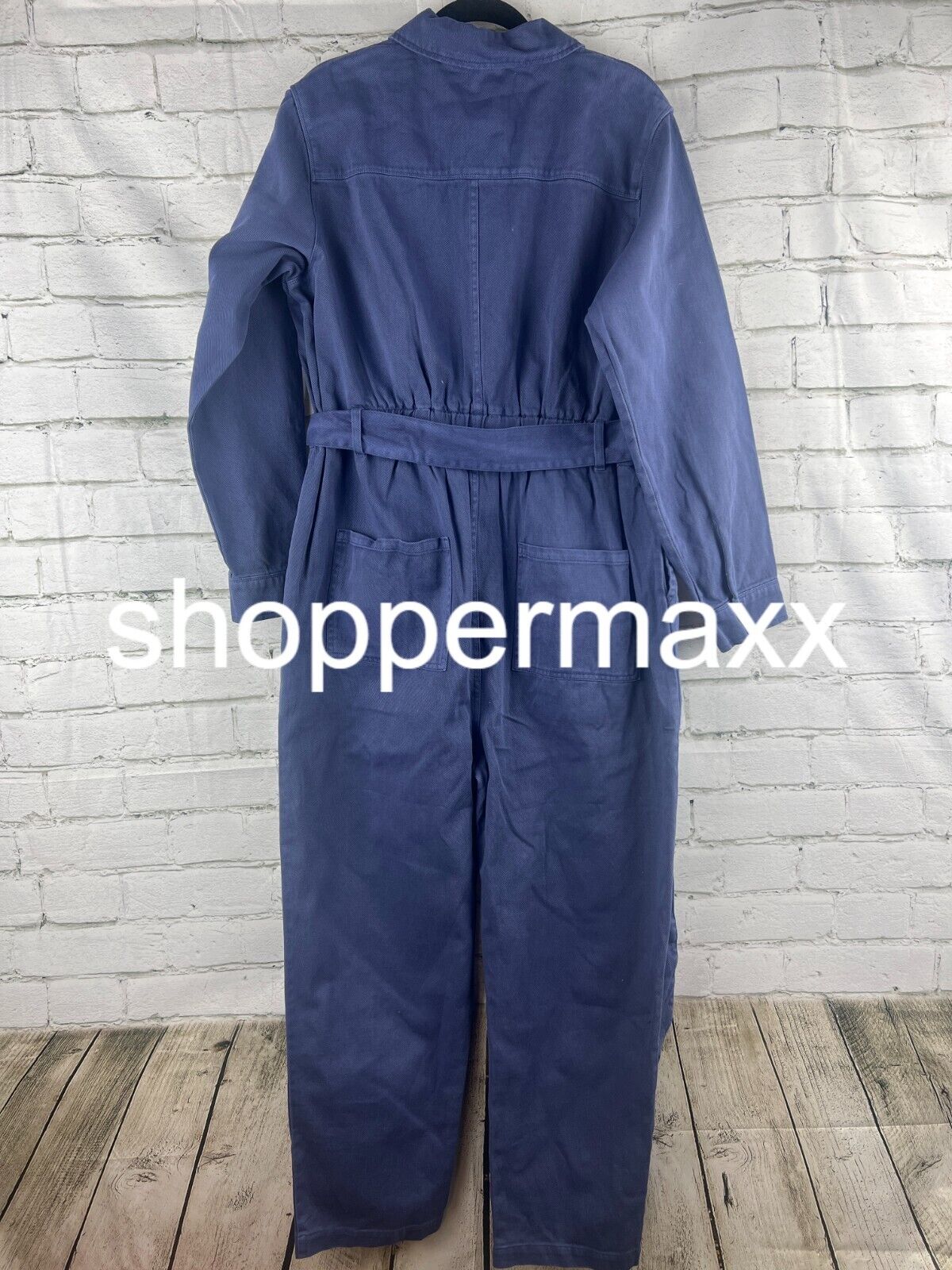 Women's Ascot + Hart Graphic Utility Zipper Jumpsuit - Blue, L