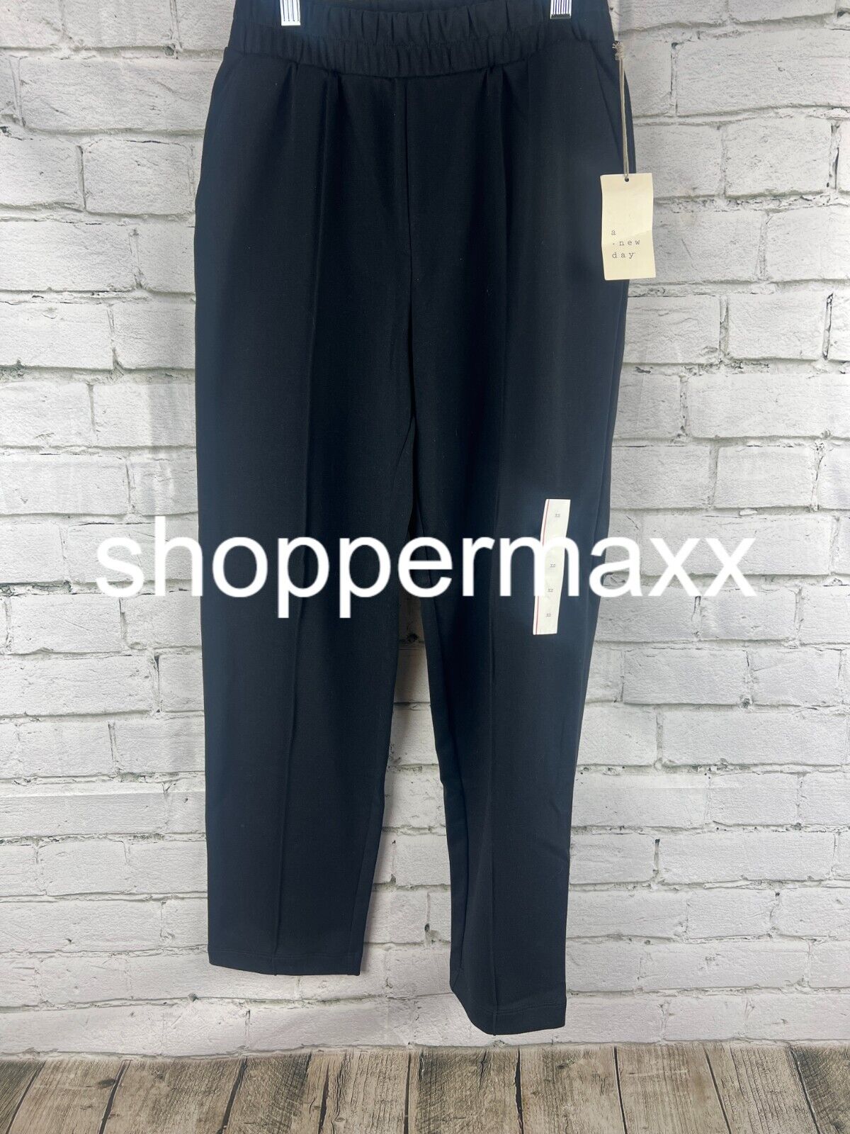 Women's High-Rise Regular Fit Tapered Ankle Knit Pants - A New Day, XS