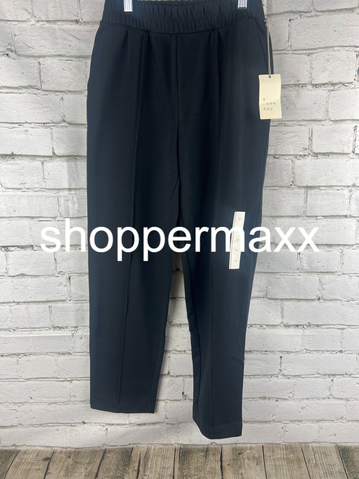 Women's High-Rise Regular Fit Tapered Ankle Knit Pants - A New Day, XS