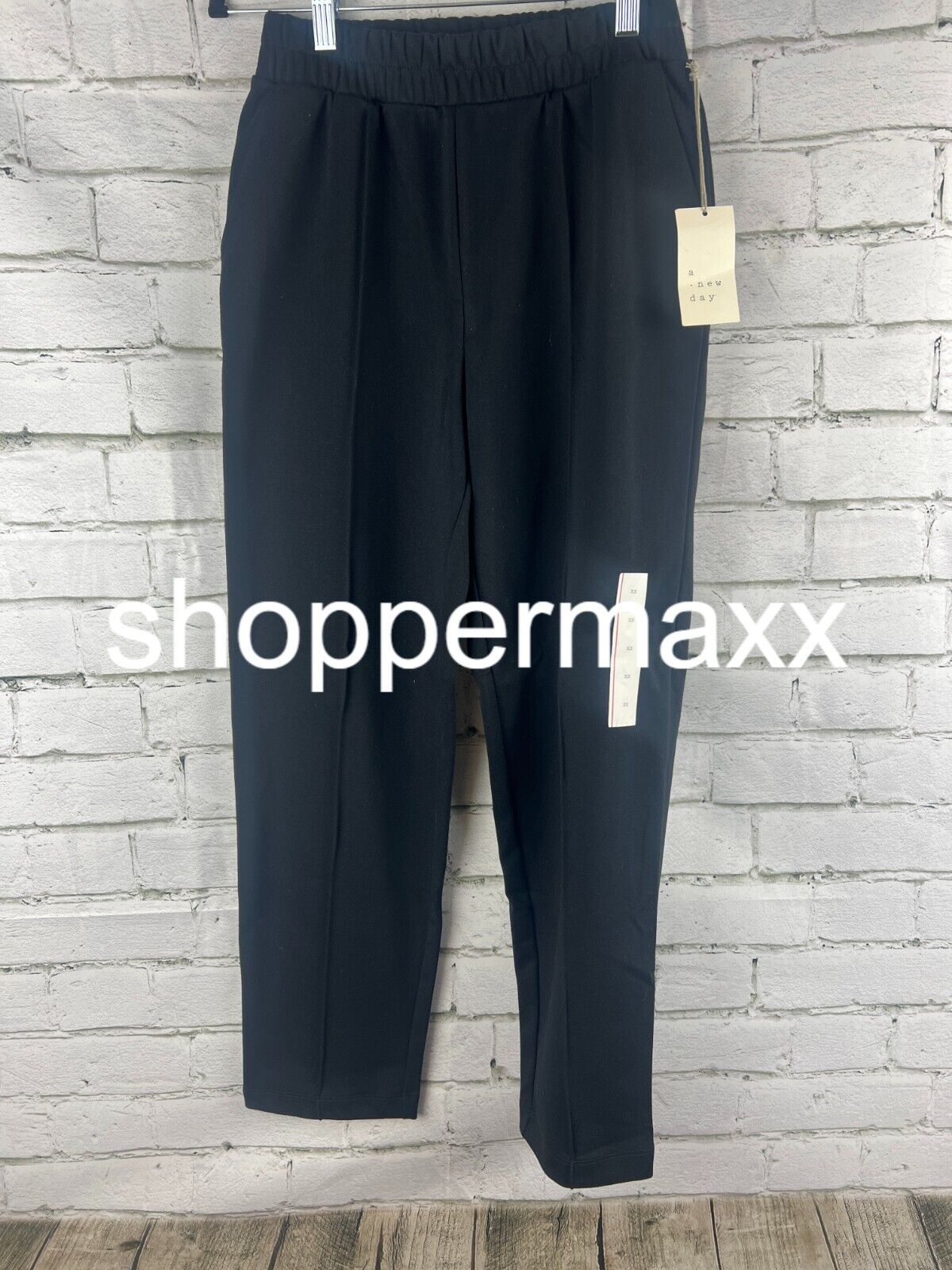 Women's High-Rise Regular Fit Tapered Ankle Knit Pants - A New Day, XS