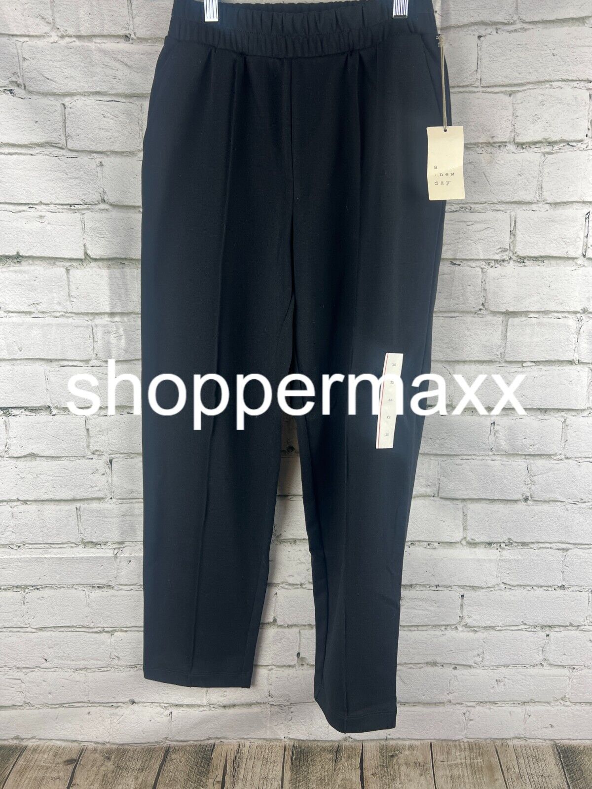 Women's High-Rise Regular Fit Tapered Ankle Knit Pants - A New Day, XS