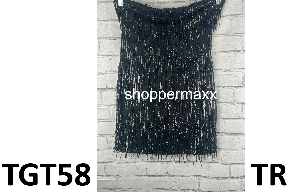 Women's Tube Sequin Fringe Mini Bodycon Dress - Wild Fable, Dark Gray, Medium