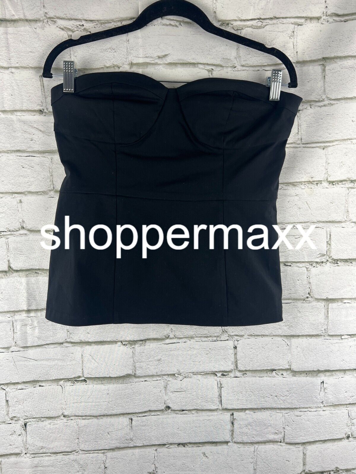 Women's Sweetheart Corset Tube Top - Future Collective with Reese, Black, XS