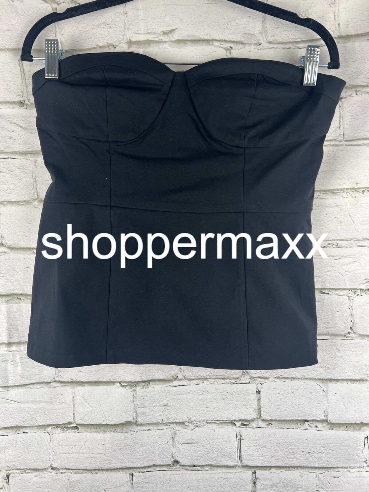 Women's Sweetheart Corset Tube Top - Future Collective with Reese, Black, XS
