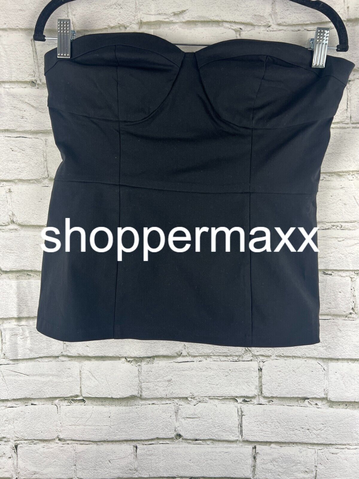 Women's Sweetheart Corset Tube Top - Future Collective with Reese, Black, XS