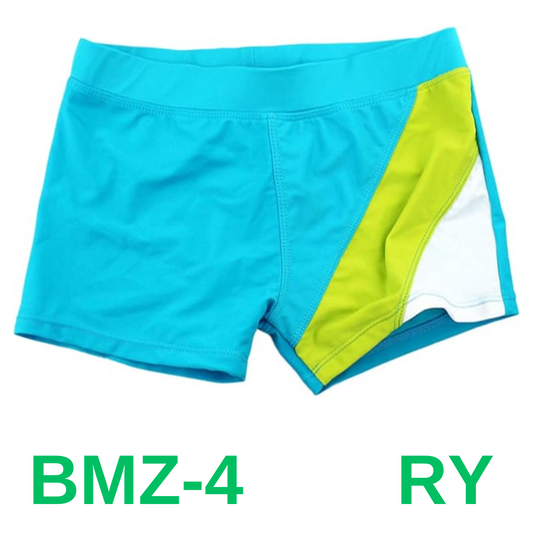 Aivtalk Boys Swim Trunks Bathing Suits Kids Swimwear Swimsuit, Blue/Green, 6-7