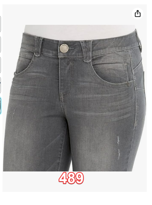 Democracy womens Absolution Jegging Jeans, Dark Grey, 14 US