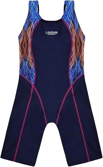 Cadocado Girls Sport Conjoined Swimming Suit Water Sport Short Swimsuit 10-12 Yr
