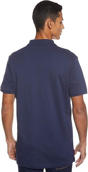 U.S. Polo Assn. Men's Solid Interlock Polo, Cotton Shirt, Classic Navy, X-Large