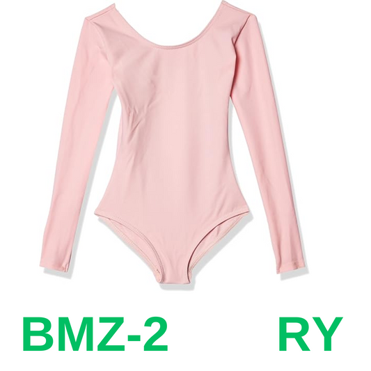 Capezio girls Team Basic Long Sleeve athletic leotards, Pink, 12-14, US