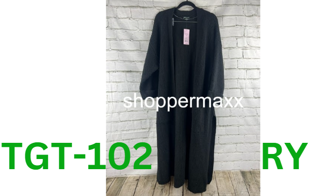 Women's Open-Front Oversized Duster - Wild Fable, Black, XL