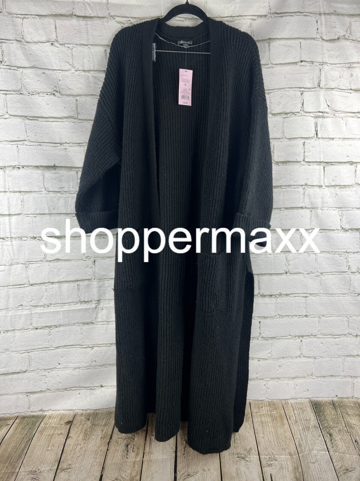 Women's Open-Front Oversized Duster - Wild Fable, Black, XL