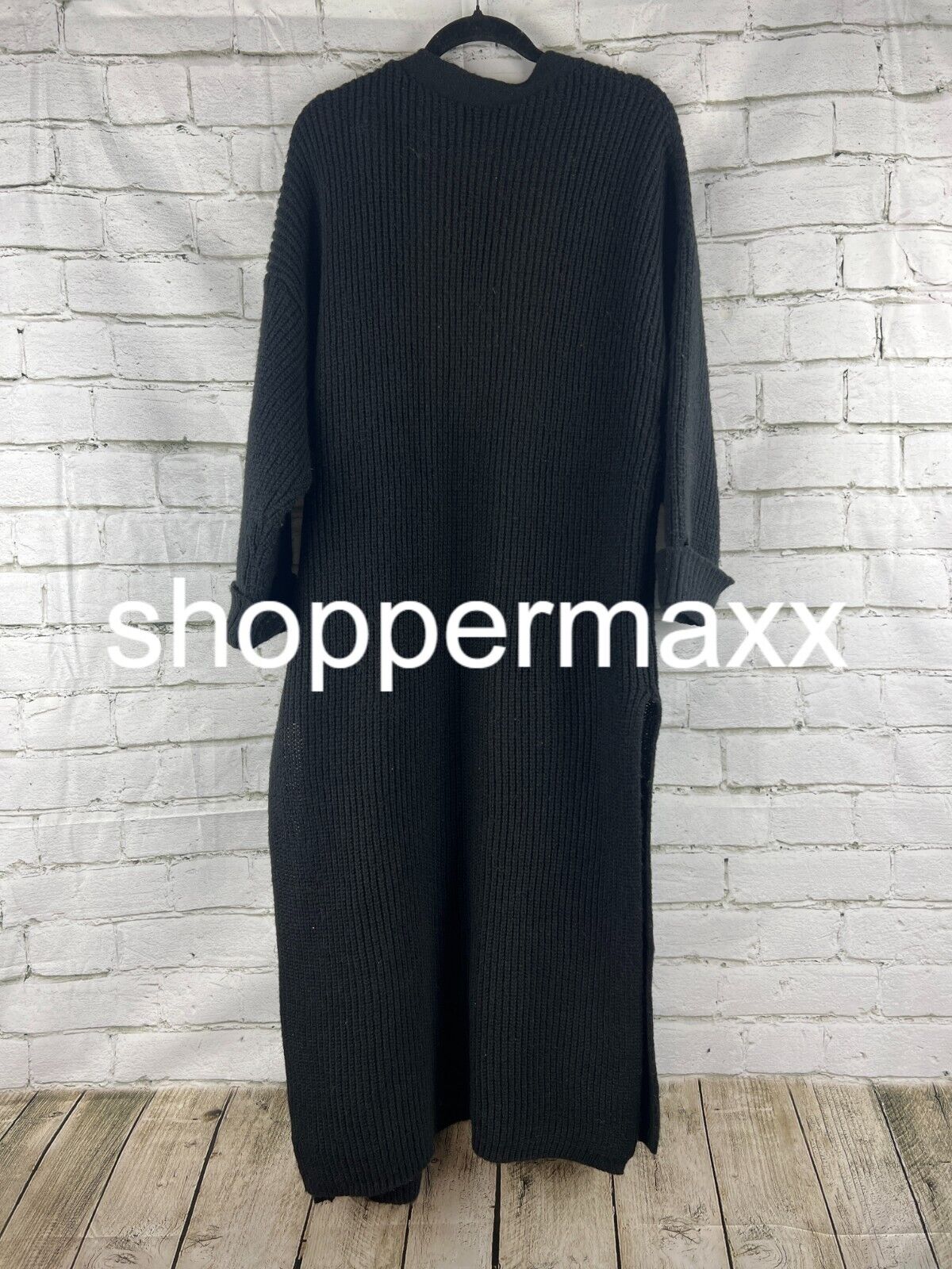 Women's Open-Front Oversized Duster - Wild Fable, Black, XL