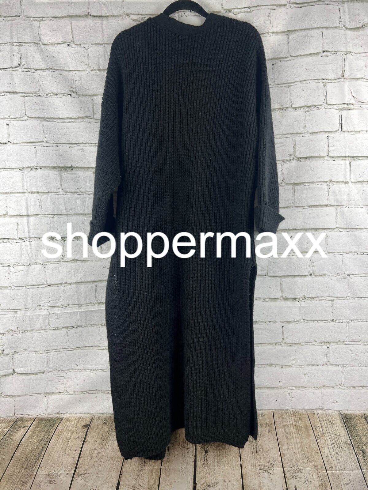 Women's Open-Front Oversized Duster - Wild Fable, Black, XL