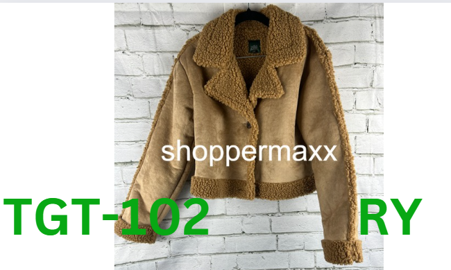 Women's Faux Shearling Jacket - Wild Fable, Taupe, S