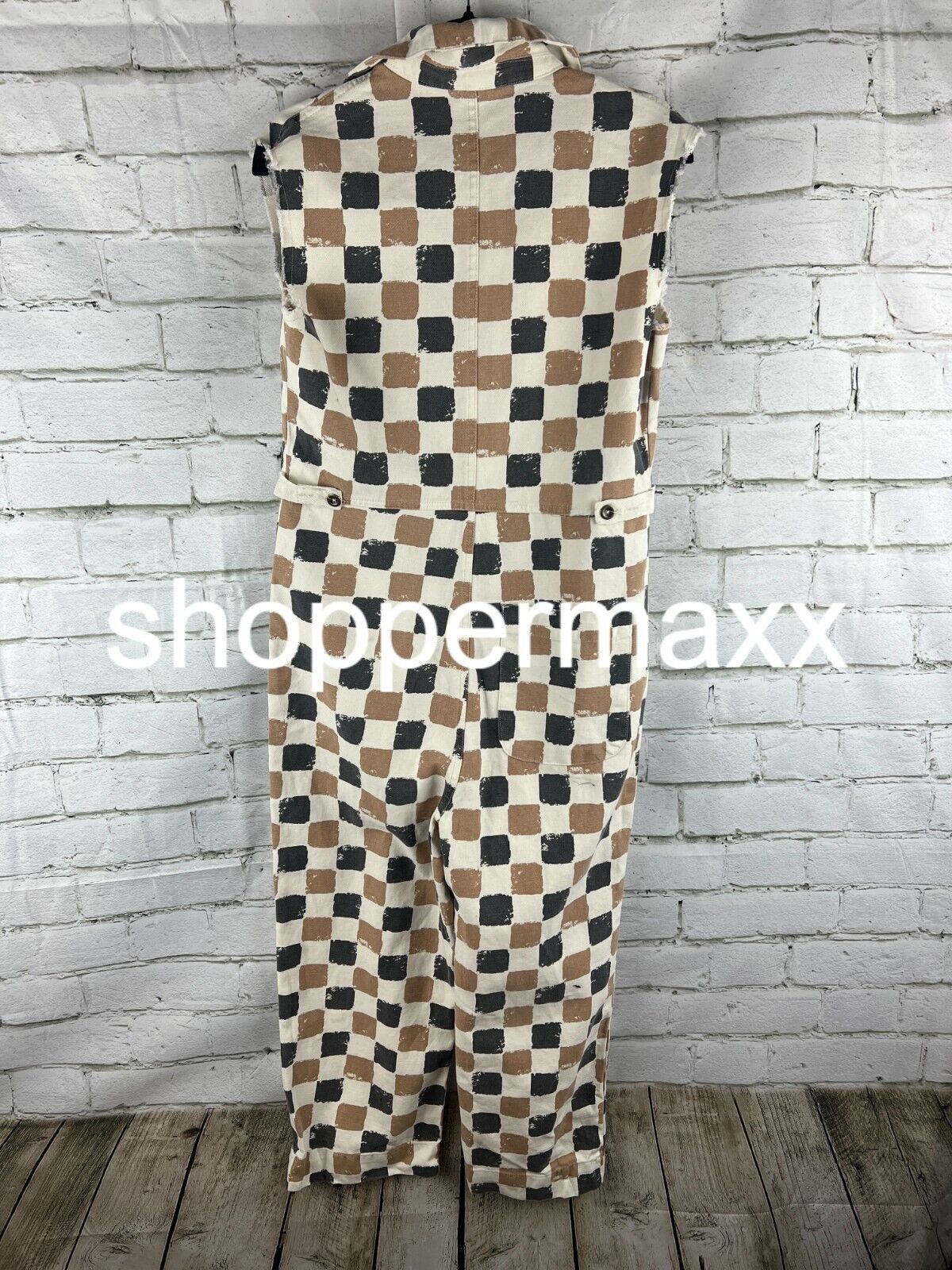 WOMEN'S ASCOT + HART CHECKERED GRAPHIC JUMPSUIT - XXS