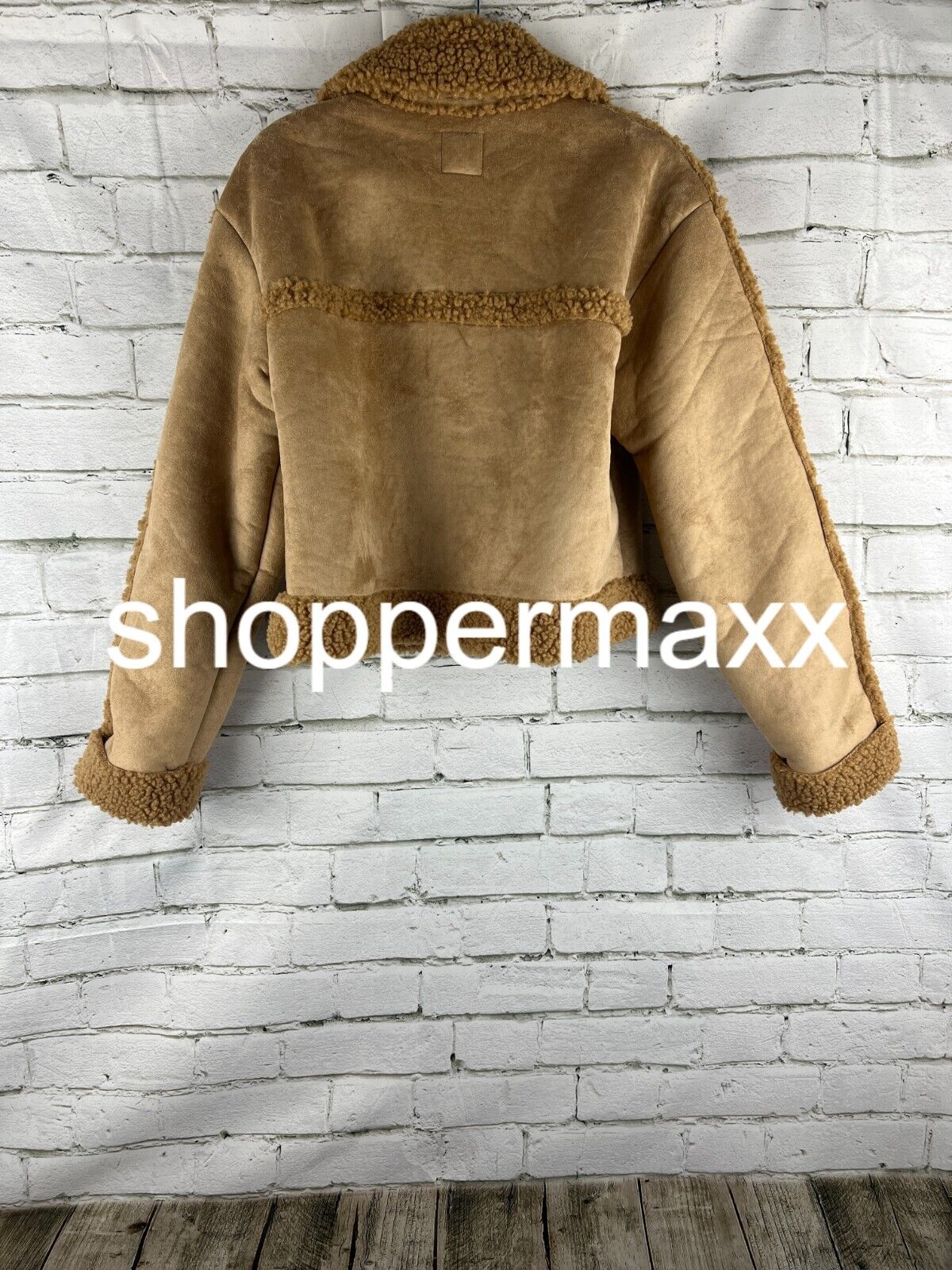 Women's Faux Shearling Jacket - Wild Fable, Taupe, S