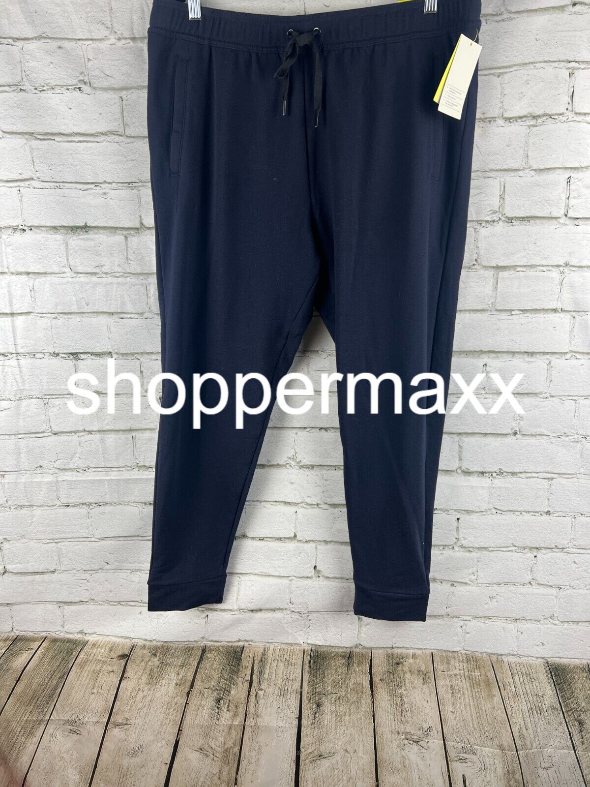 All in motion, Mens Soft gym pants sweats, Navy, XL