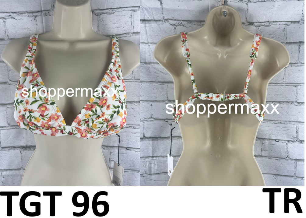 Women's Triangle Bikini Top - Shade & Shore, Floral Print, Large