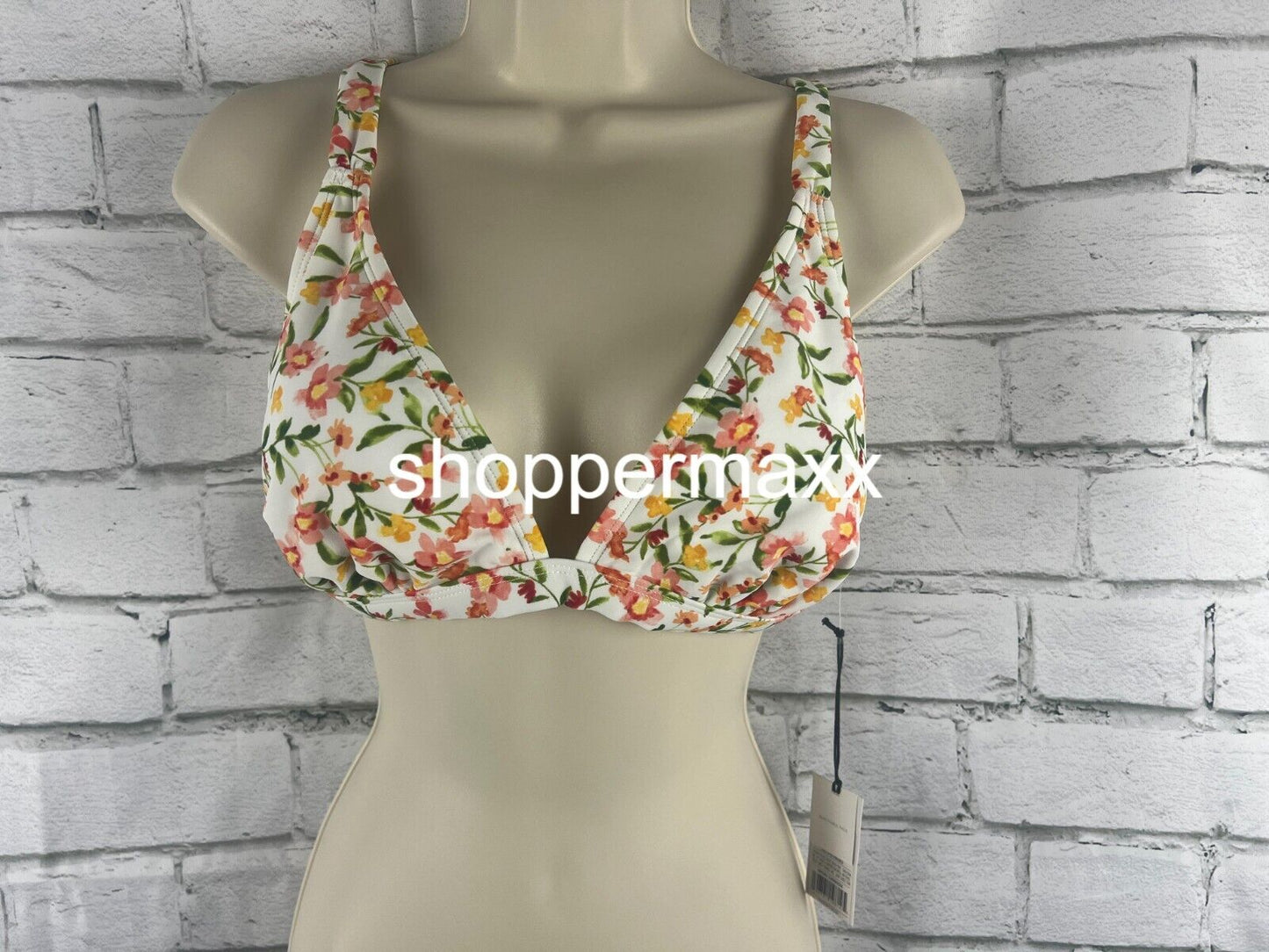 Women's Triangle Bikini Top - Shade & Shore, Floral Print, Large