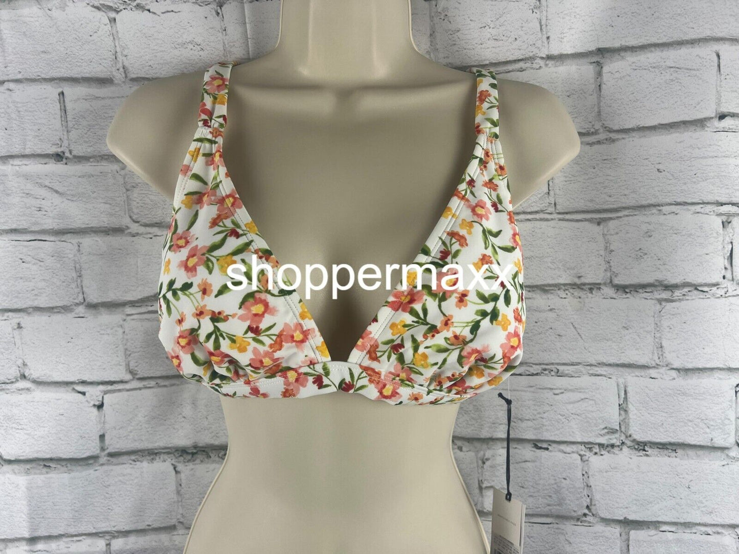 Women's Triangle Bikini Top - Shade & Shore, Floral Print, Large