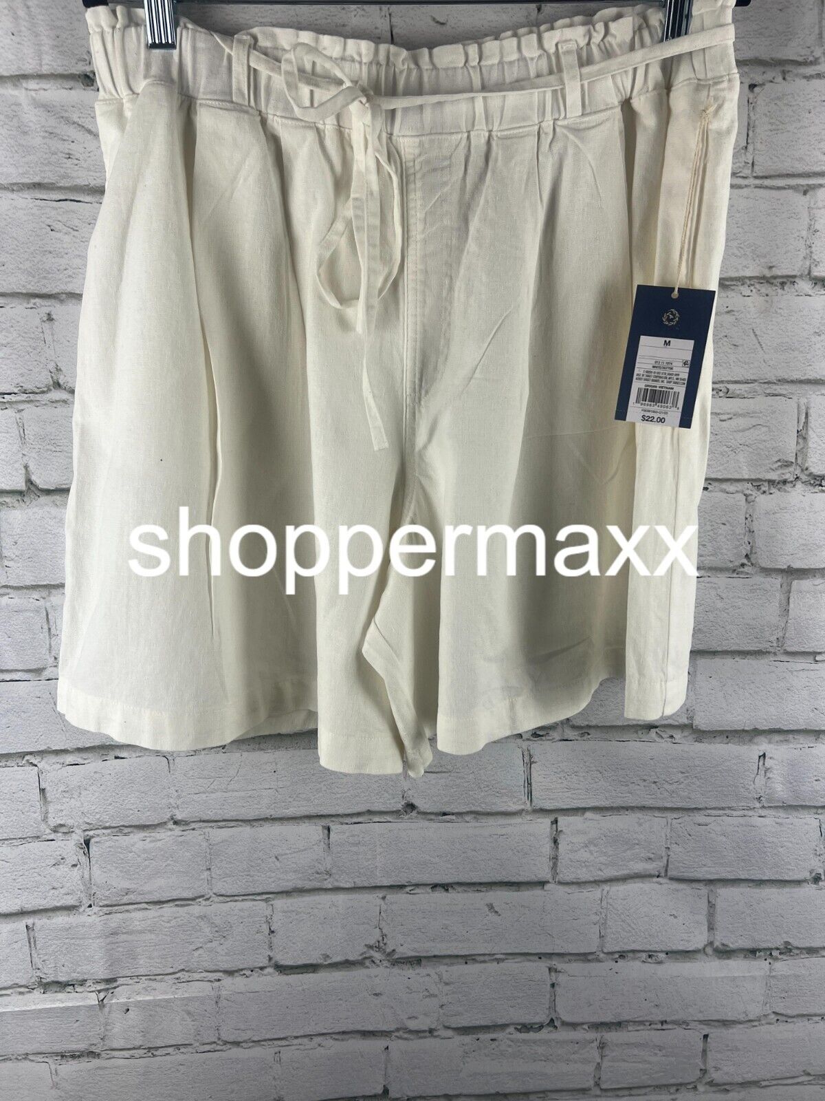 Women's High-Rise Linen Pull-On Shorts - Universal Thread, White, Medium