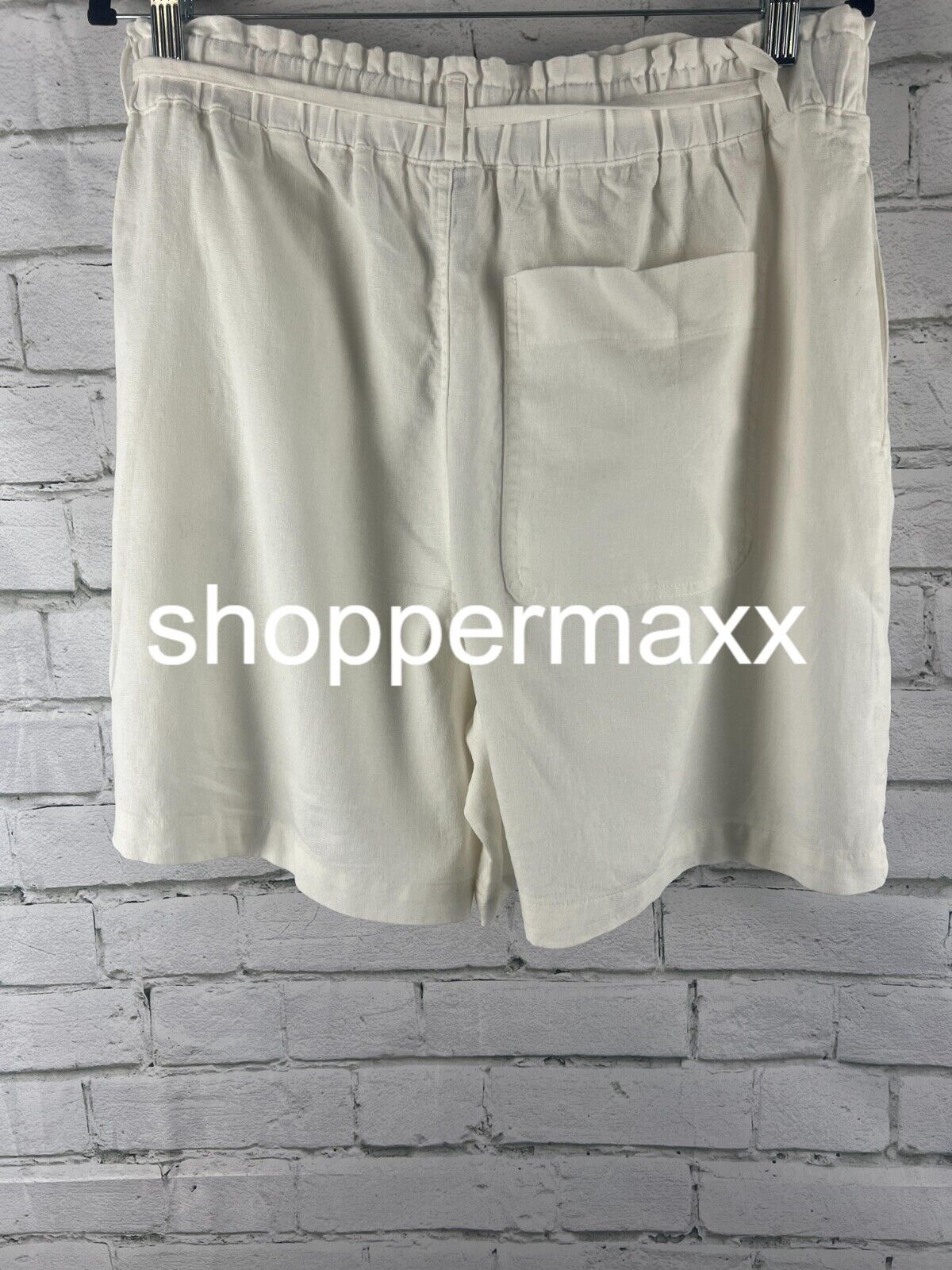 Women's High-Rise Linen Pull-On Shorts - Universal Thread, White, Medium