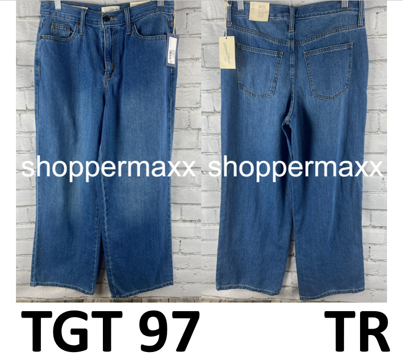 Women's High-Rise Wide Leg Jeans - Universal Thread, Medium Wash, 6 Short