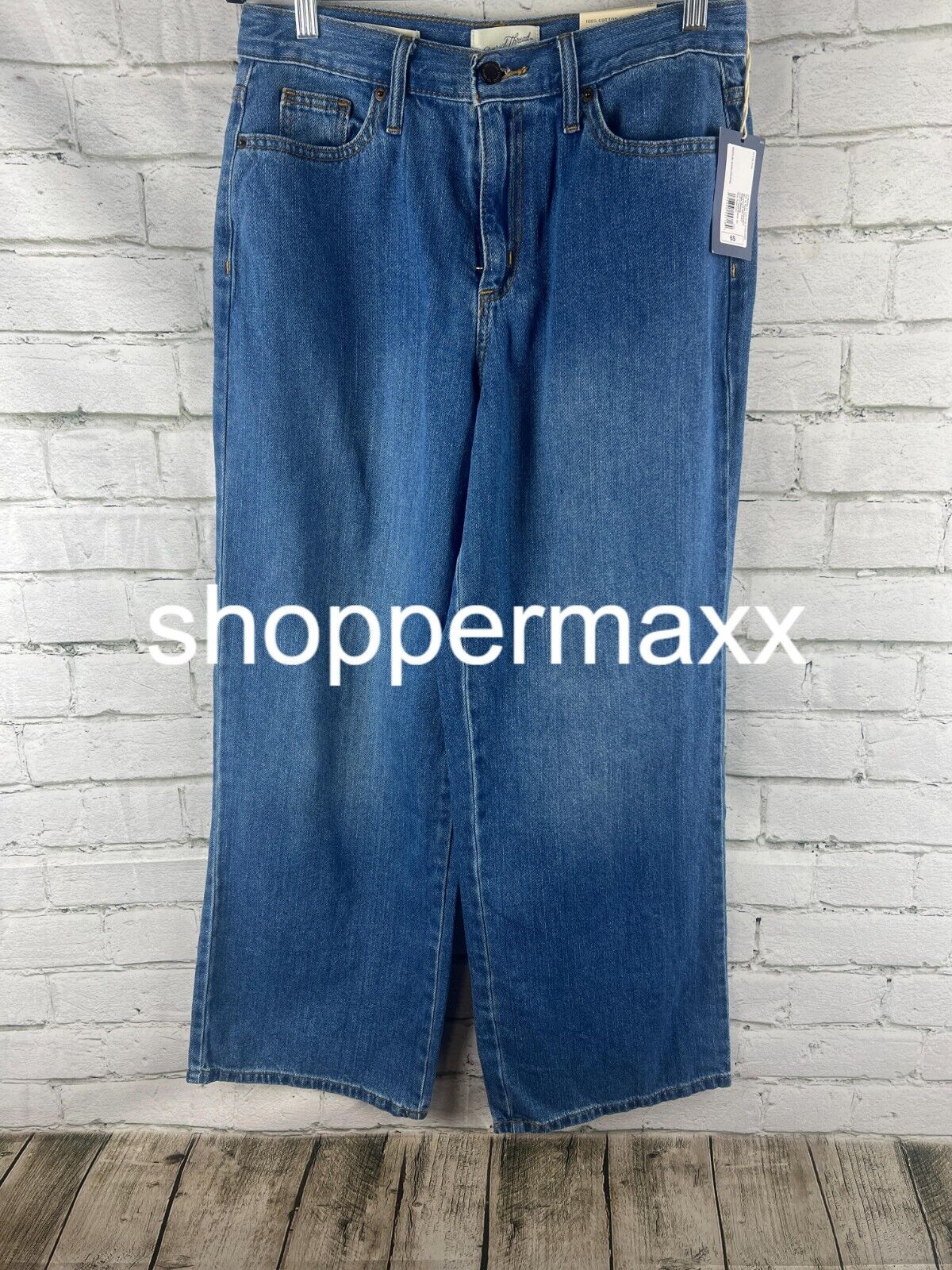 Women's High-Rise Wide Leg Jeans - Universal Thread, Medium Wash, 6 Short