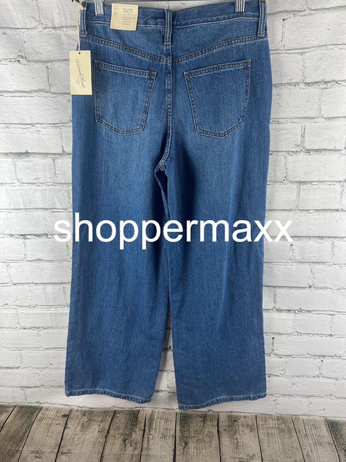 Women's High-Rise Wide Leg Jeans - Universal Thread, Medium Wash, 6 Short