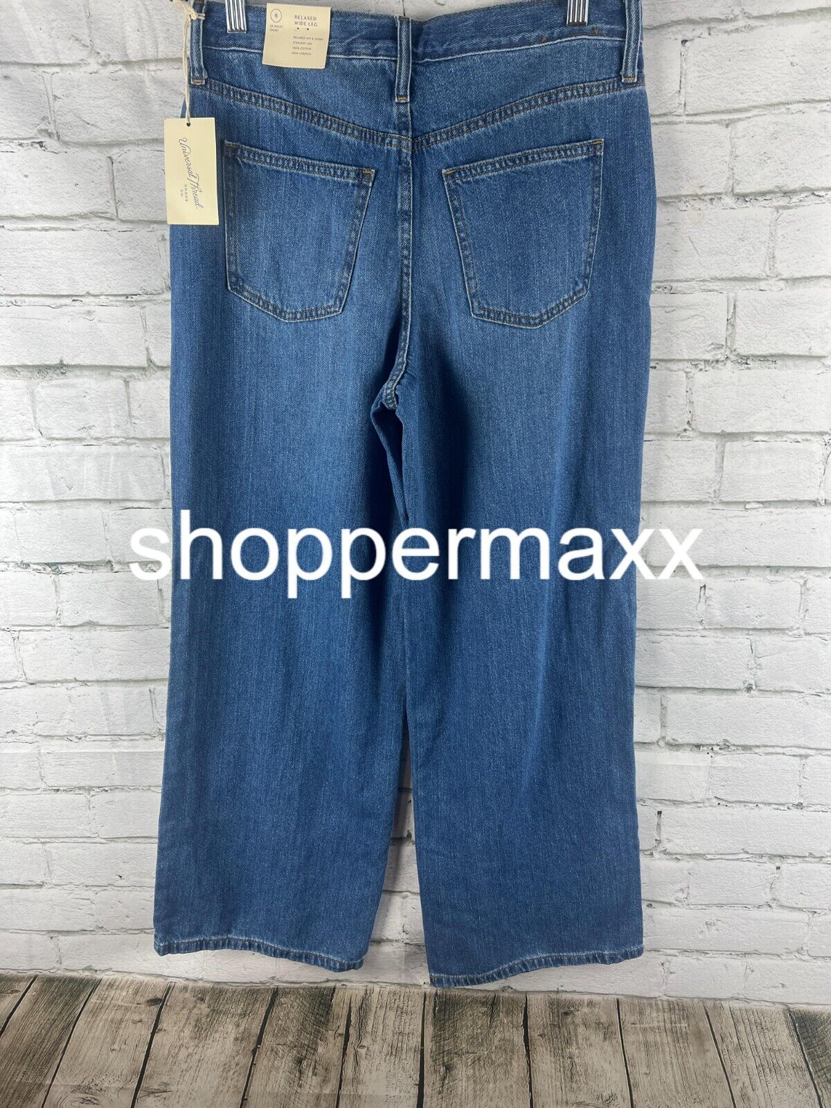 Women's High-Rise Wide Leg Jeans - Universal Thread, Medium Wash, 6 Short