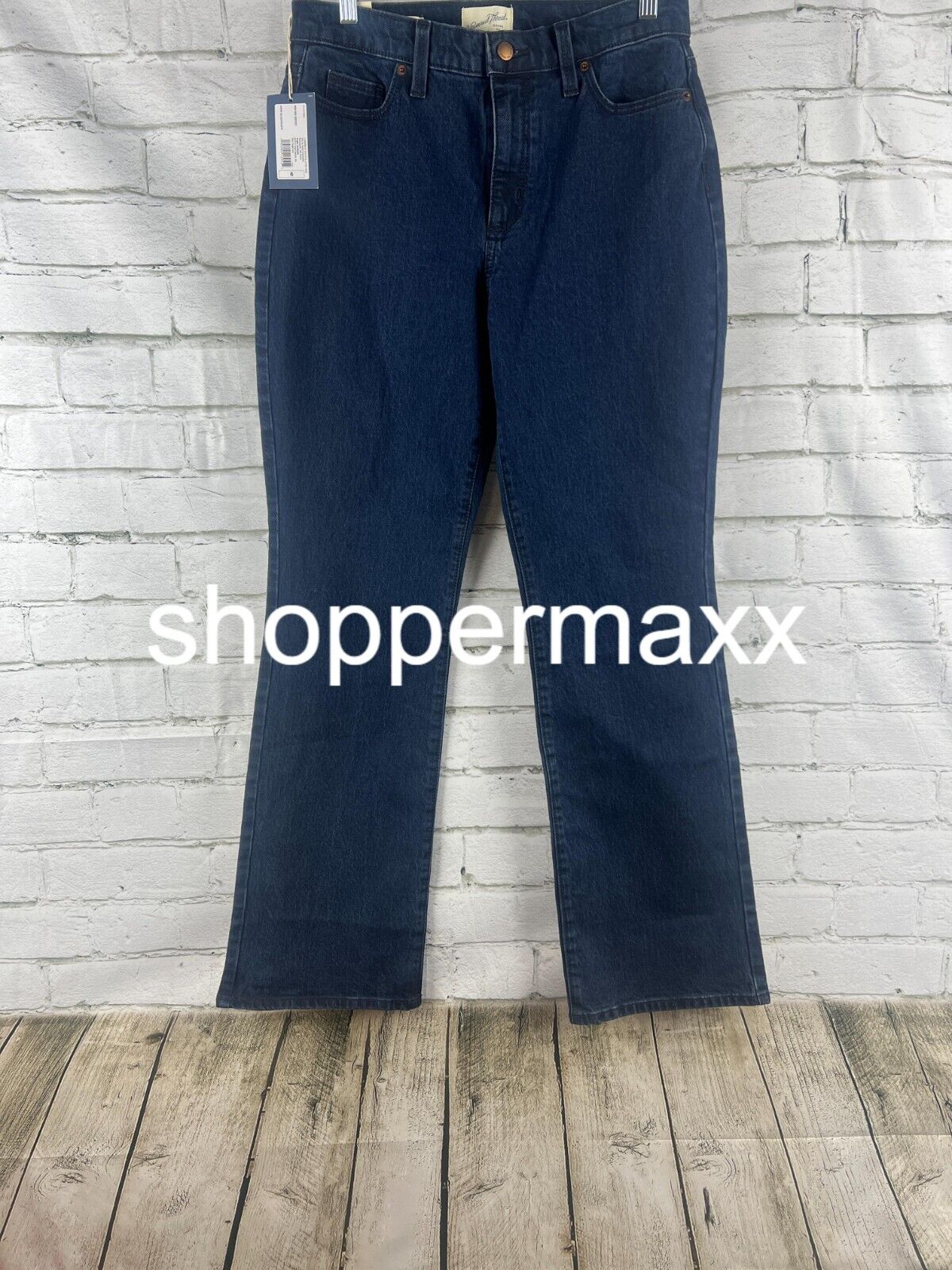 Women's High-Rise Vintage Bootcut Jeans - Universal Thread, Dark Blue, Size 6