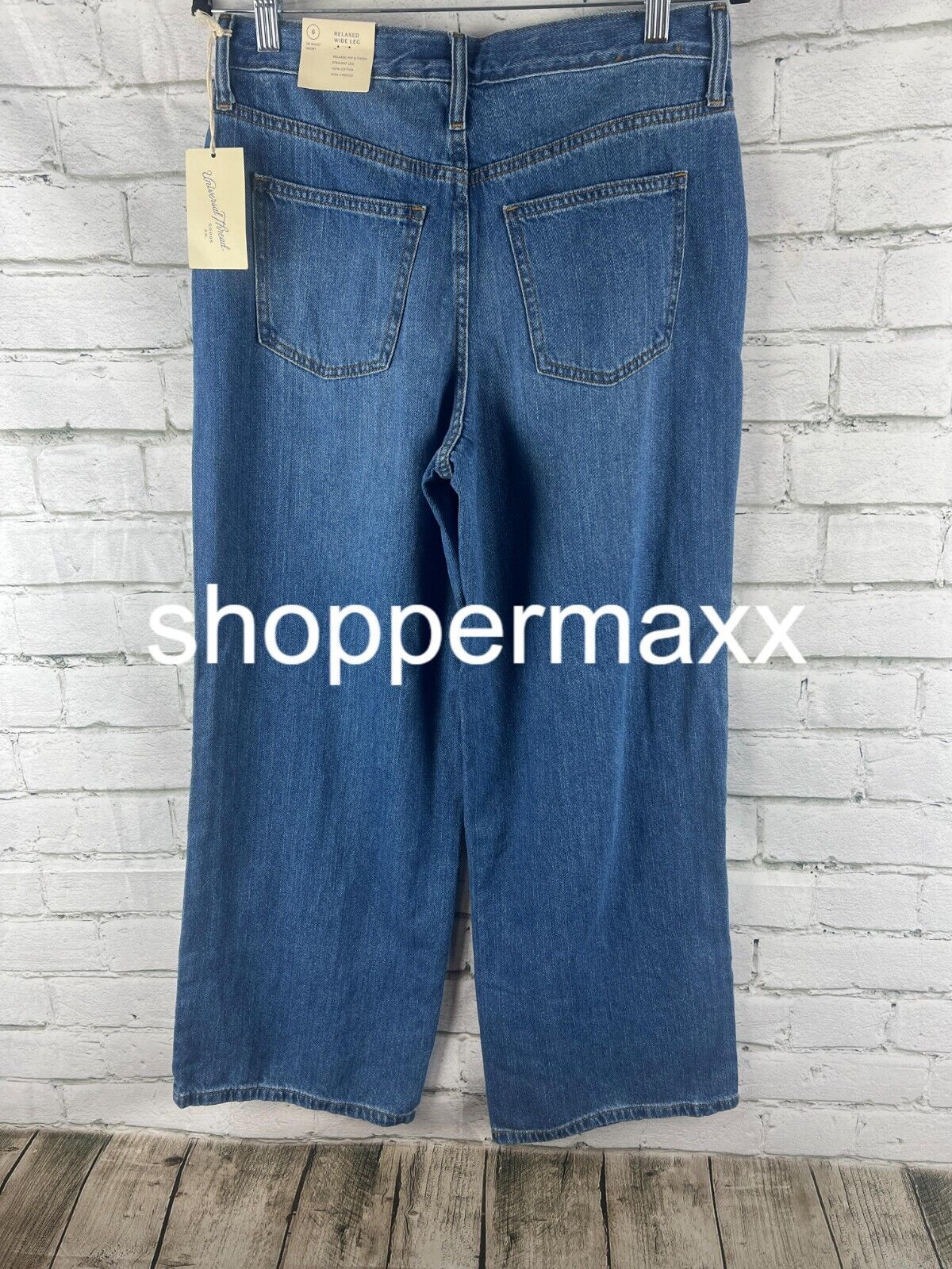 Women's High-Rise Wide Leg Jeans - Universal Thread, Medium Wash, 6 Short