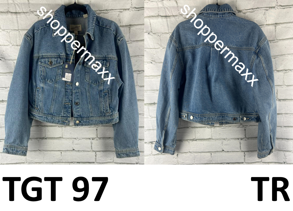 Women's Cropped Denim Jacket - Universal Thread, Medium Wash, Small