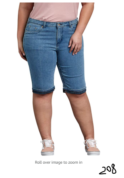 Dickies Women's Size Slim Fit 13" Denim 5-Pocket Cargo Short-Plus Light Stone 22