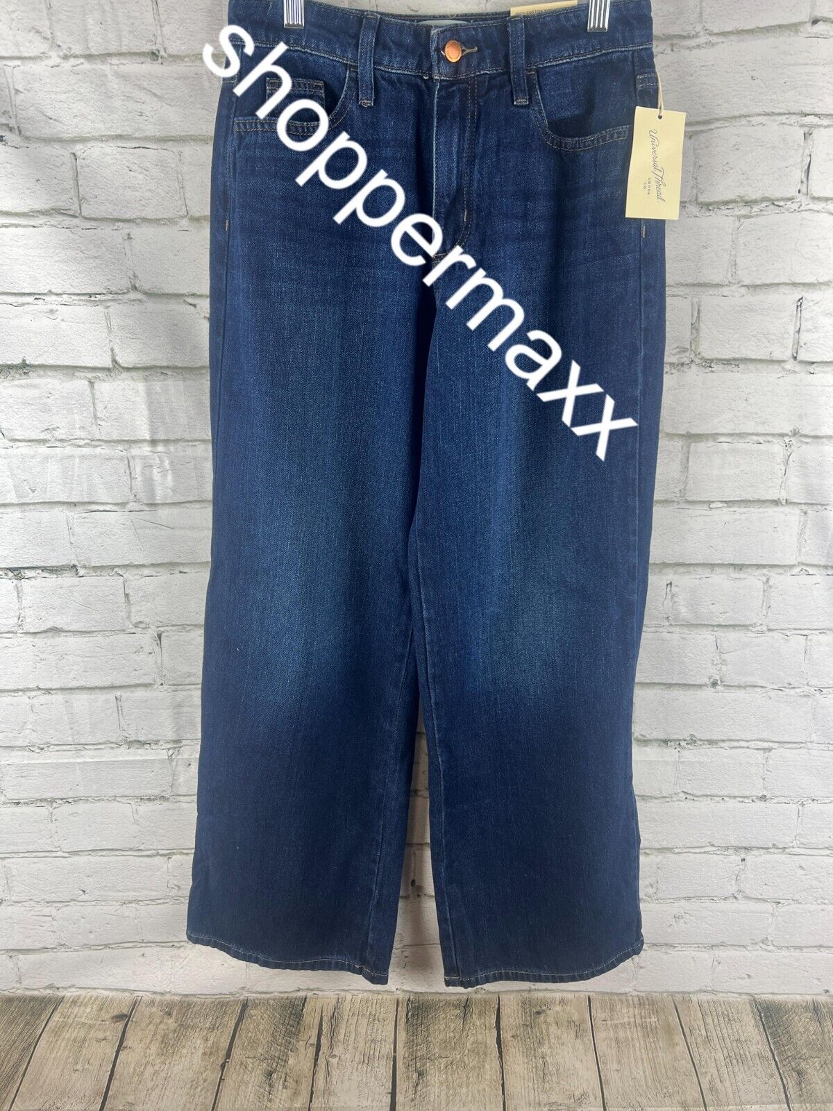 Women's High-Rise Wide Leg Jeans - Universal Thread, Dark Wash, 4 Short