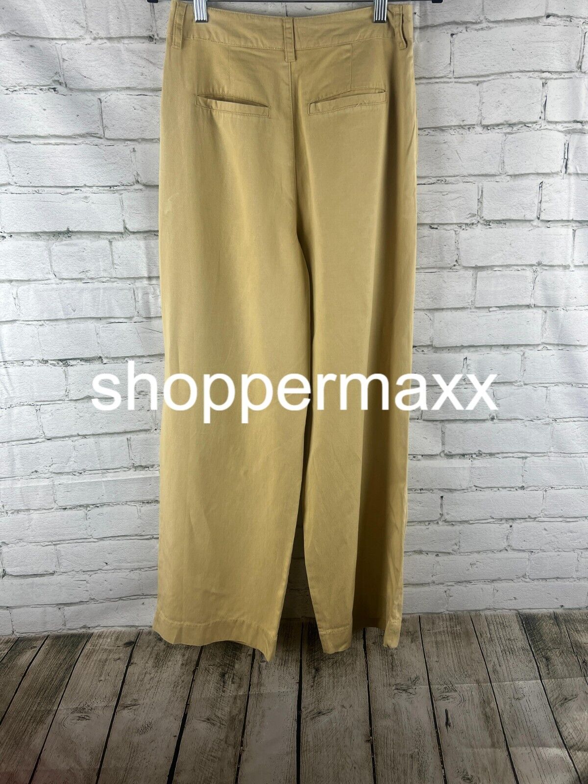 Women's High-Rise Loose Fit Pleated Chino Pants - Universal Thread, Tan, Size 2