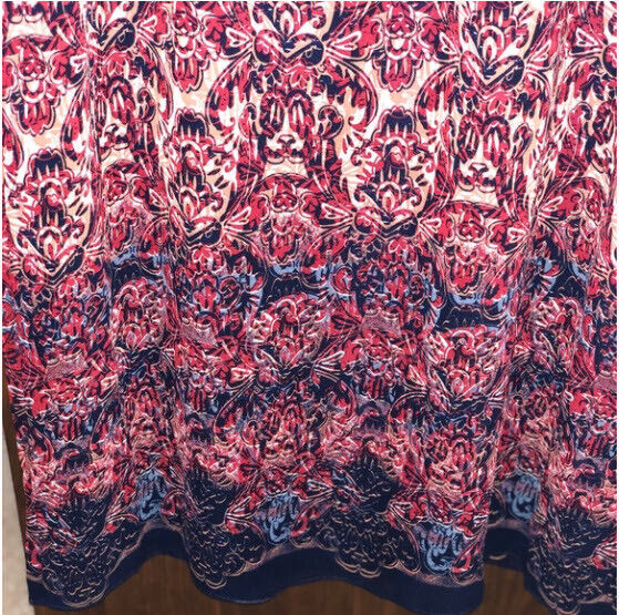 Ella Moon Red Black  Navy Dress Sz XL ~ B49